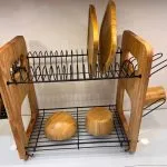 جا ظرفی دو طبقه با چوب رابروود