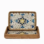 سینی مراکشی مستطیل پر ابی