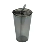 لیوان شیشه ای اسموتی نی دار