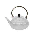 قوری پیرکس شیاردار 800 میل دسته چوب