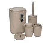 ست سرویس بهداشتی 5 تکه روما رنگ نسکافه